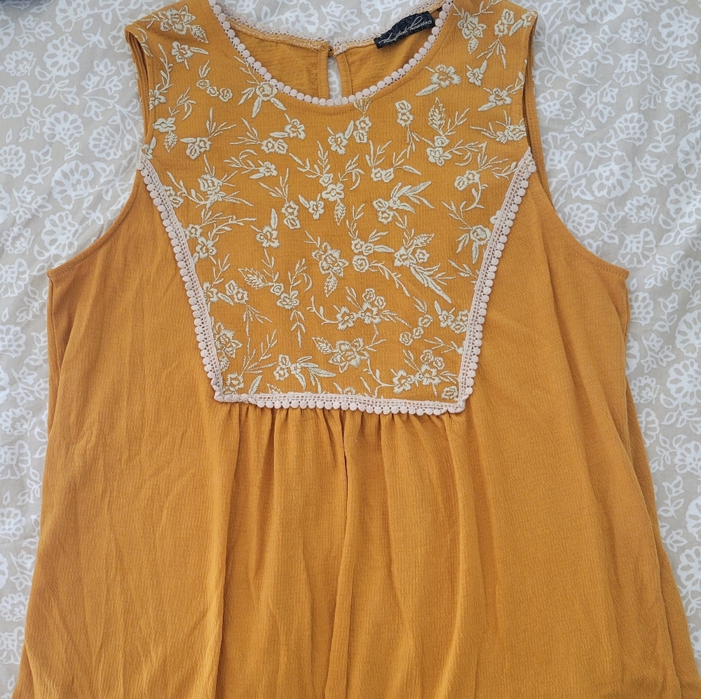 Yellow floral tank